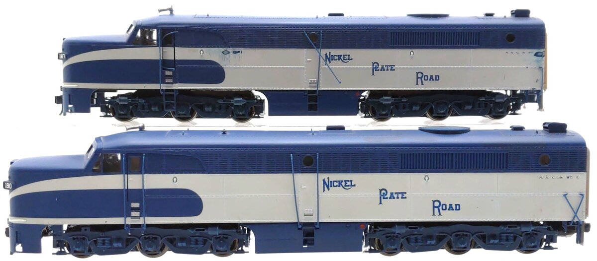 Proto 2000 HO Scale Nickel Plate Road PA Diesel Locomotives: 187, 190 [2] VG