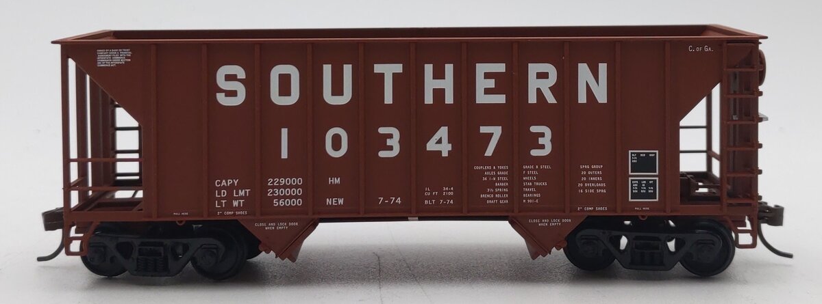 Walthers 932-7405 HO Scale Southern Greenville 100T Twin Hopper #103473 LN/Box