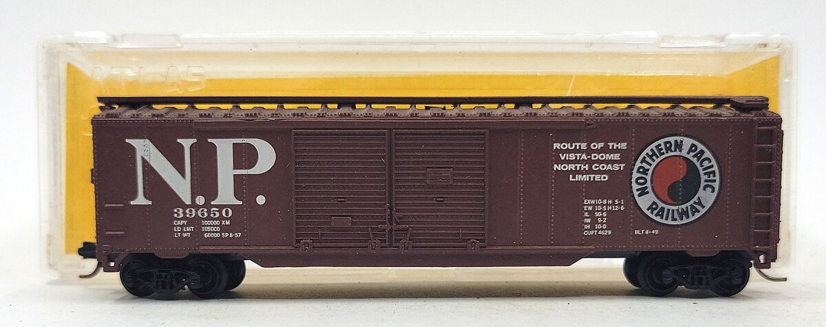 Atlas 3609 N Northern Pacific 50' Double Door Boxcar #39650 LN/Box