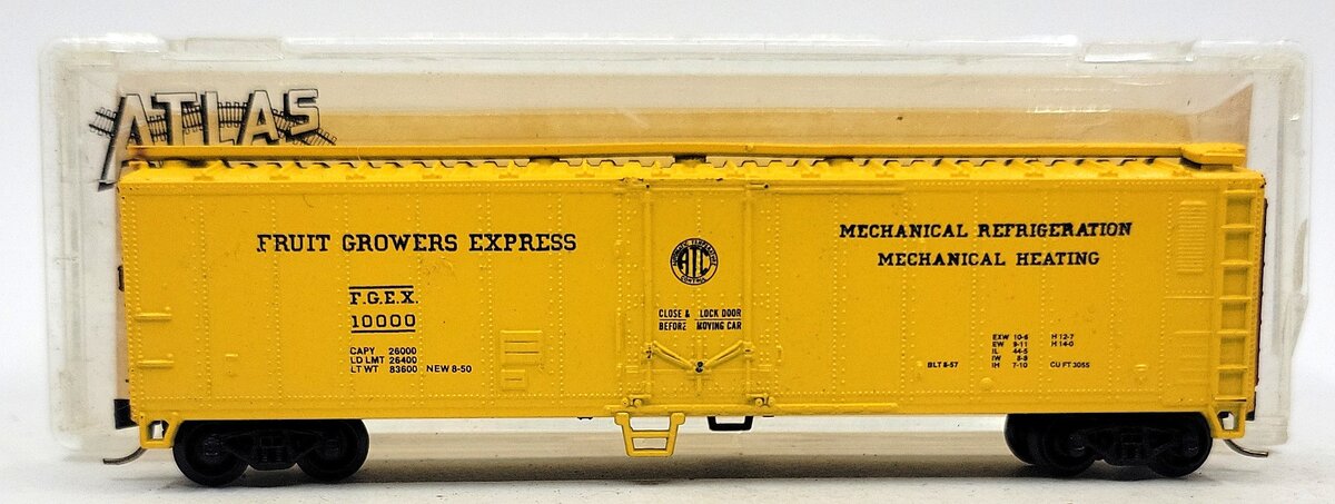 Atlas 3671 N Scale Fruit Growers Express 50' Mechanical Reefer #10000 LN/Box
