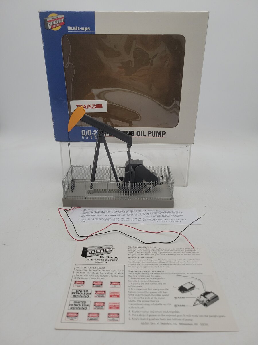 Walthers 933-2705 O And O27 Scale Custom Built-Ups Operating Oil Pump EX/Box