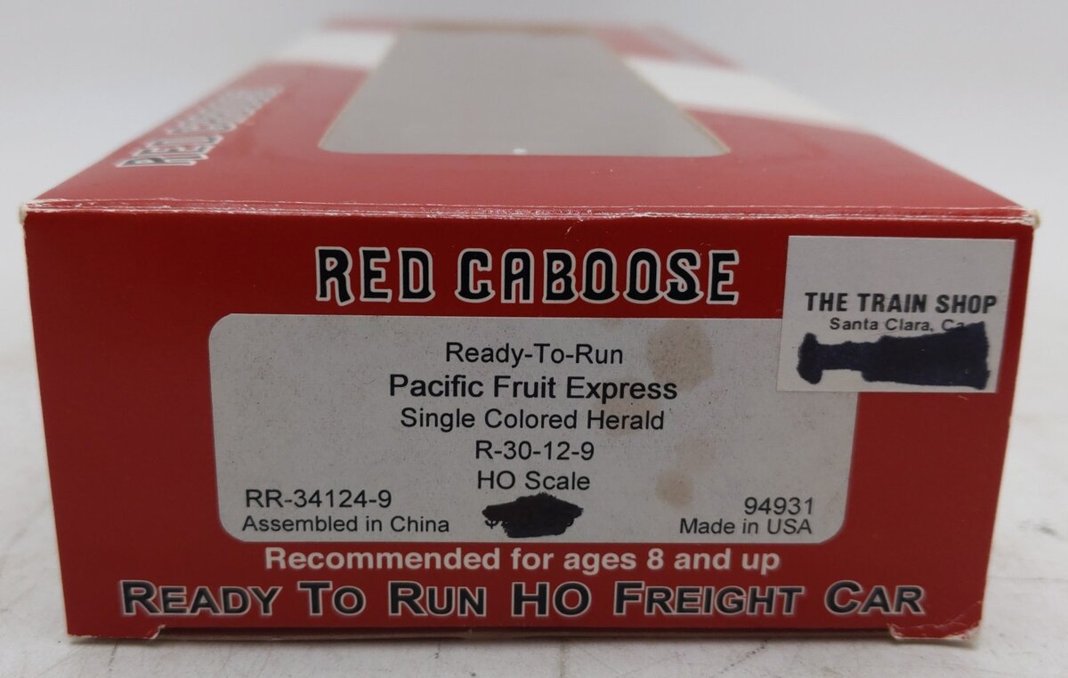 Red Caboose 34124-9 HO Scale Weathered Pacific Fruit Express Reefer Car #94931/Box