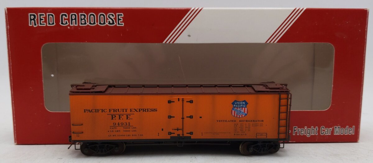 Red Caboose 34124-9 HO Scale Weathered Pacific Fruit Express Reefer Car #94931/Box