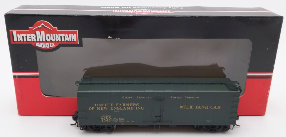 InterMountain 48210-01 HO GPEX United Farmers of New England Inc. Milk Car #1040 EX/Box