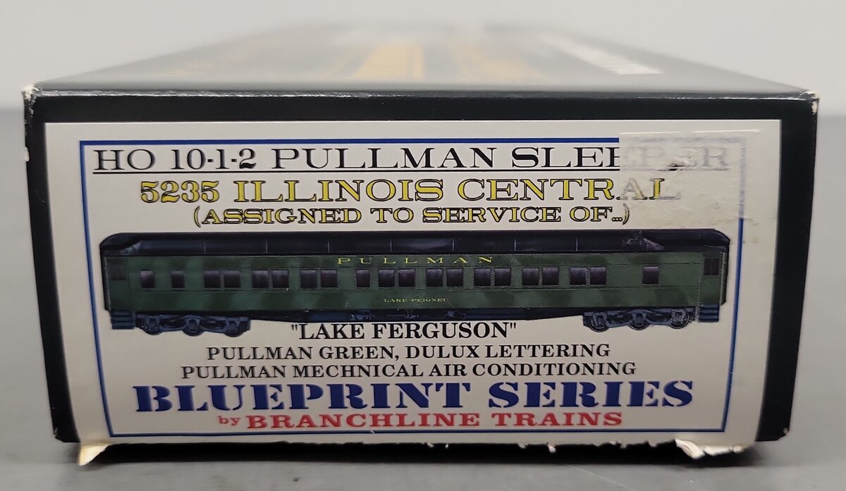 Branchline 5235 HO Scale 10-1-2 Pullman Sleeper Illinois Central Lake Ferguson EX/Box