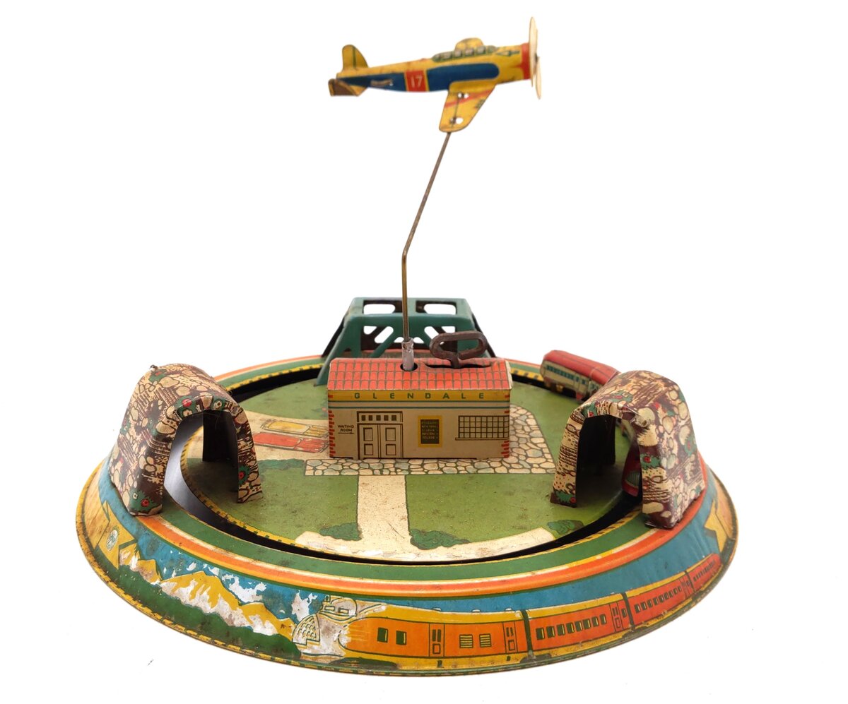 Marx Vintage Tin Litho "Honeymoon Express" Wind-up Toy