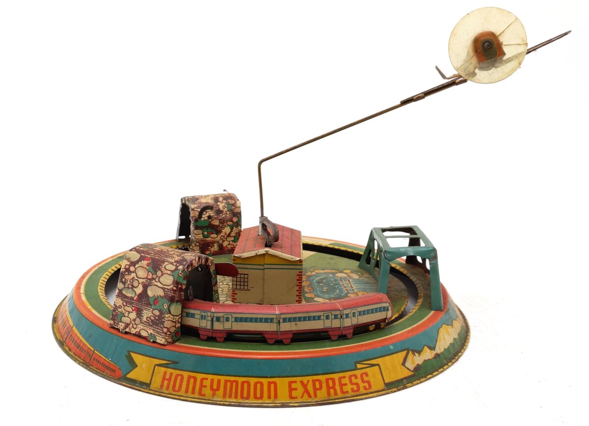 Marx Vintage Tin Litho "Honeymoon Express" Wind-up Toy