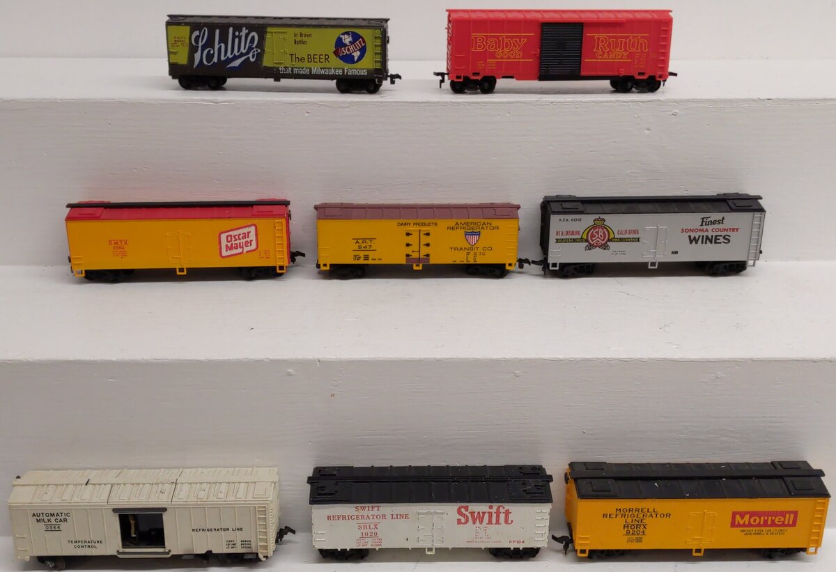 HO Scale Assorted Boxcars #93391 #5003 #247 #6012 #1020 #9024 #0366 [8] VG