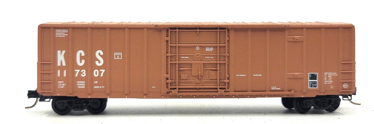 Micro-Trains 02700190 N Scale KCS 50' Plug Door Rib Side Boxcar #117307 EX/Box