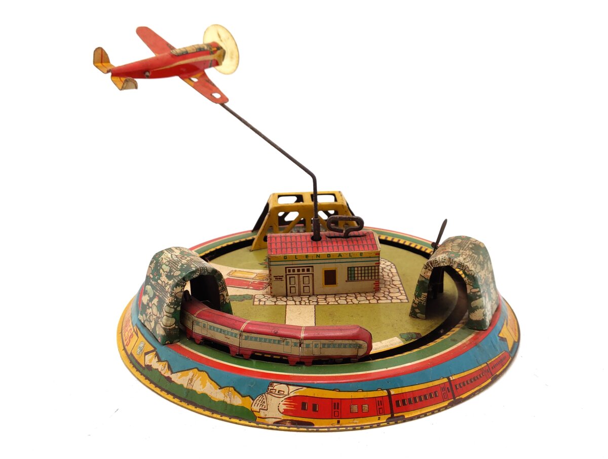 Marx Vintage Tin Litho "Honeymoon Express" Wind-up Toy