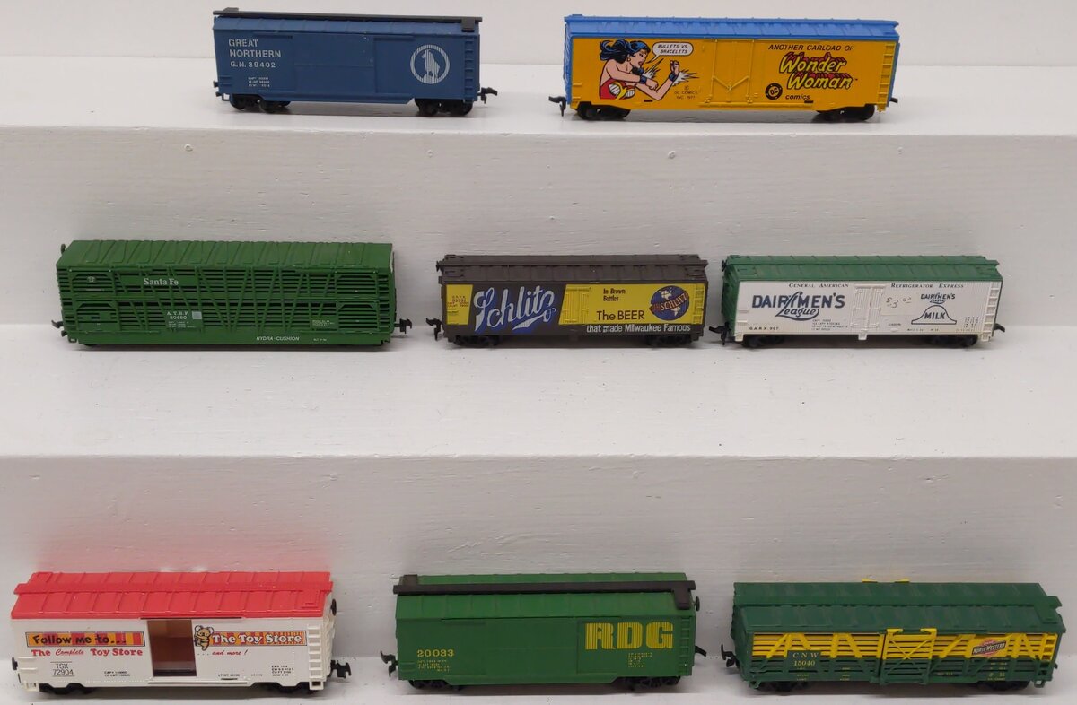 HO Scale Assorted Boxcars #39402, #80680, #20033, #72904, #93391 [7] EX