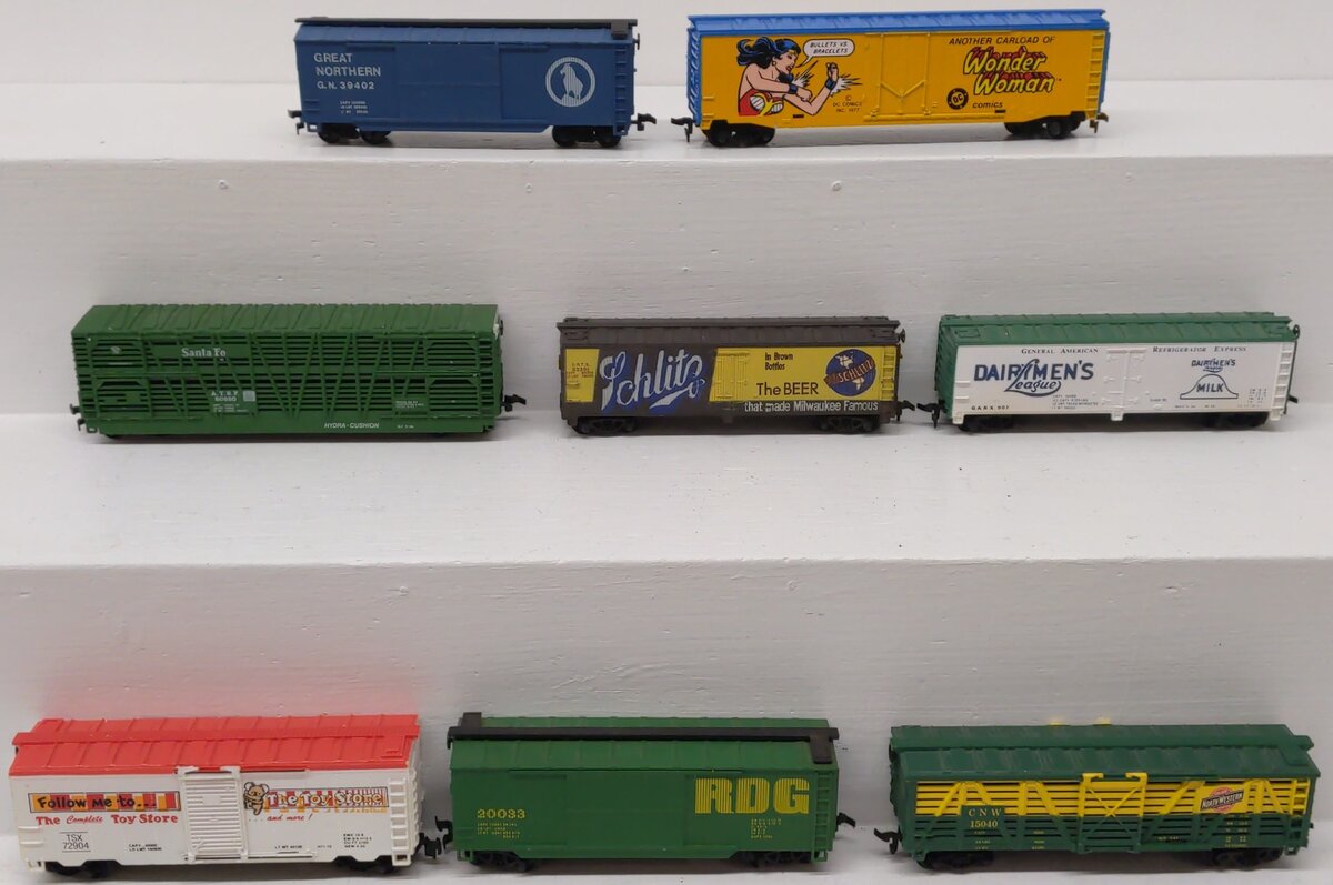 HO Scale Assorted Boxcars #39402, #80680, #20033, #72904, #93391 [7] EX