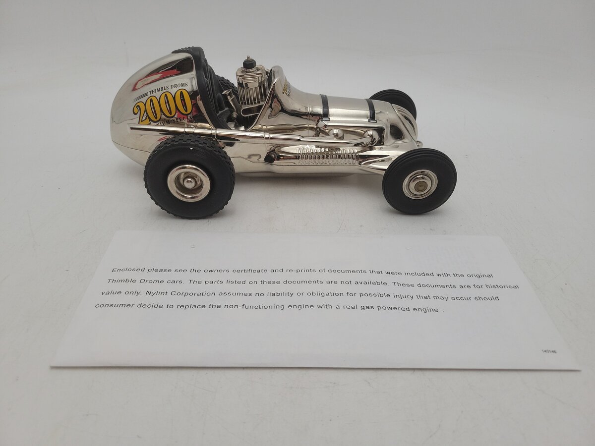 Nylint 0206 Chrome Thimble Drome Champion Race Car 2000 Millennium Limited Ed EX/Box