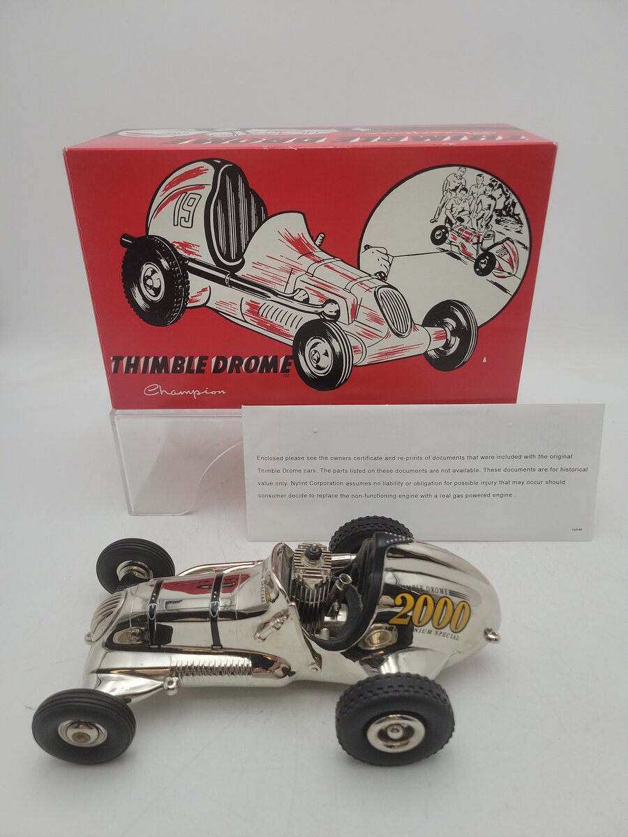 Nylint 0206 Chrome Thimble Drome Champion Race Car 2000 Millennium Limited Ed EX/Box