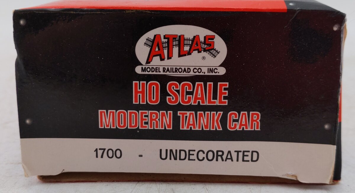 Atlas 1700 HO Scale Undecorated Tank Car VG/Box