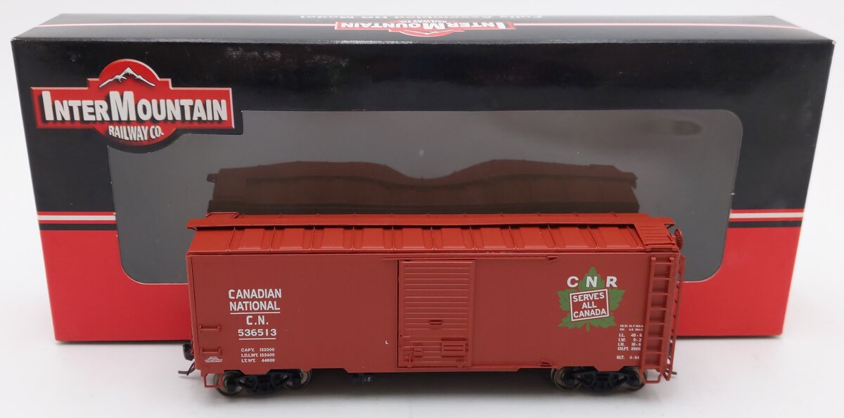 InterMountain 46806-09 HO Scale Canadian National AAR 40' Boxcar #536513 LN/Box