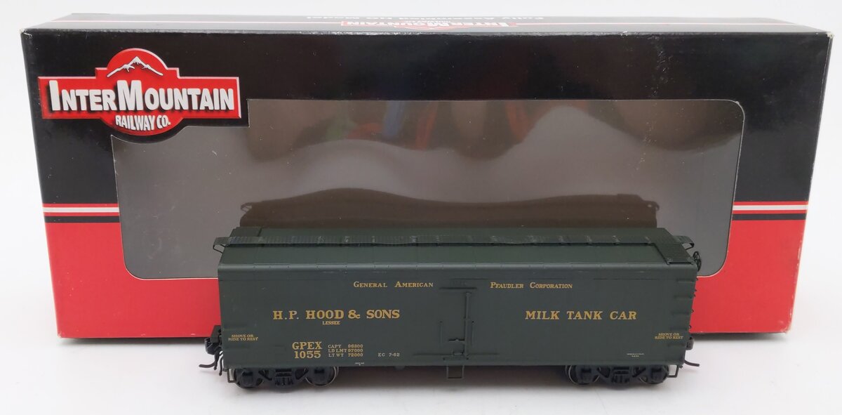InterMountain 48201-01 HO Scale GPEX H.P. Hood & Sons Milk Car #1055 EX/Box