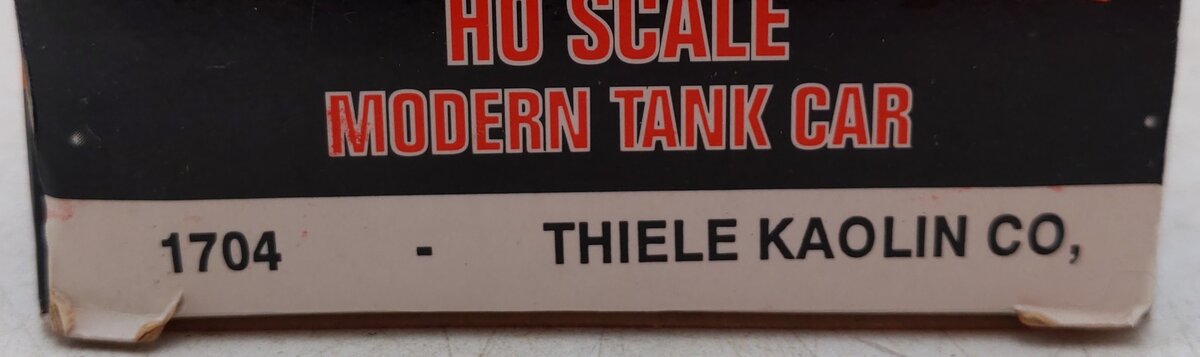 Atlas 1704 HO Scale Thiele Kaolin Co. Tank Car #78041 VG/Box