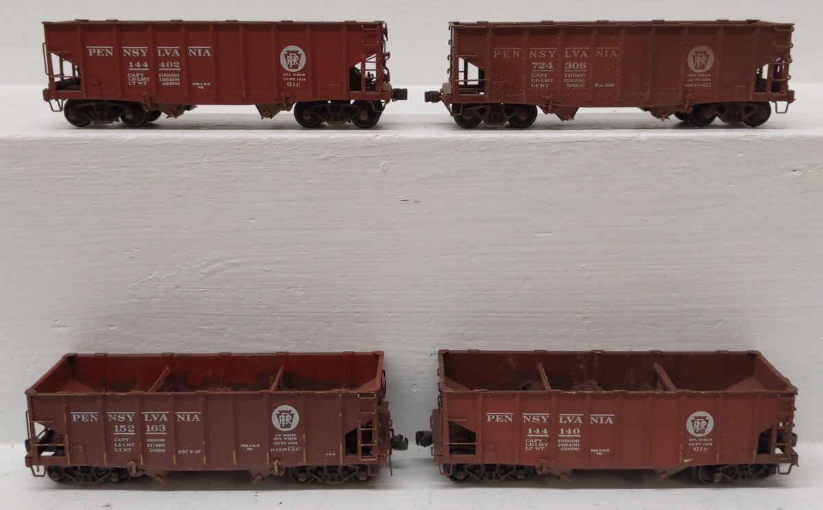 HO Scale BRASS CUSTOM Assorted Hopper Cars: 144140, 144402, 152163, 724306 [4]