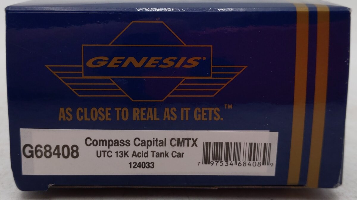 Athearn G68408 HO Scale Compass Capital UTC 13K Acid Tank Car #124033 EX/Box