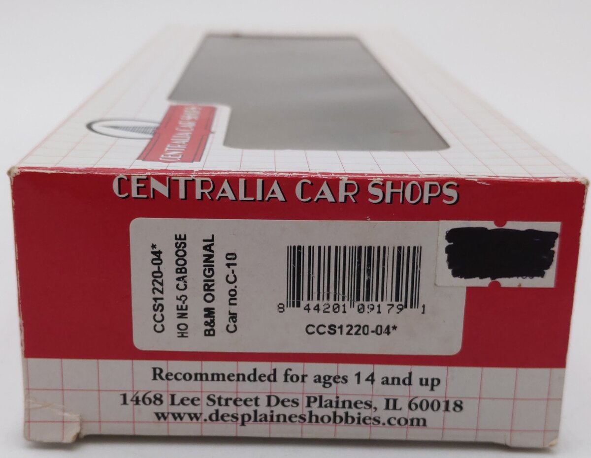 Centralia Car Shops CCS1220-04 HO Scale Boston & Maine NE-5 Caboose #C-10 LN/Box