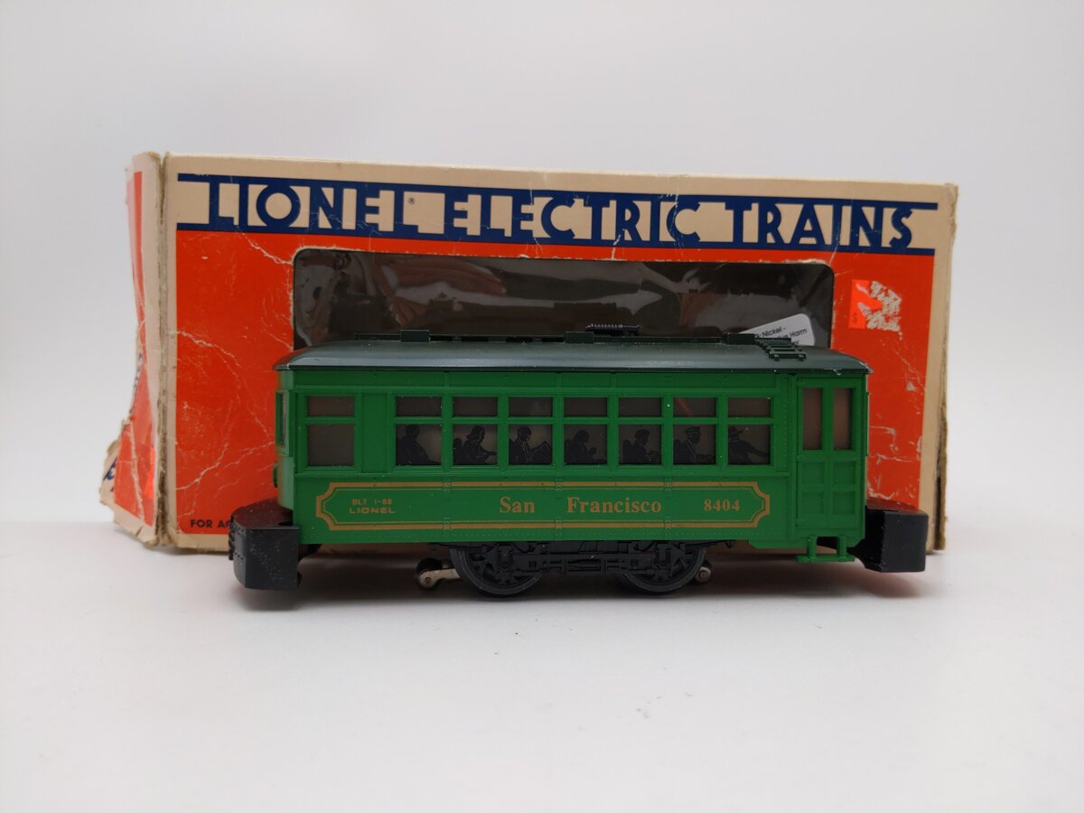 Lionel 6-18404 O Gauge San Francisco Green Trolley Car VG/Box