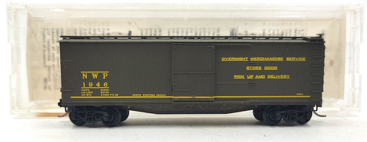 Micro-Trains 03910040 N Scale NWP 40' Single Door Double Sheathed Boxcar #1946 EX/Box