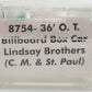 Roundhouse 8754 N Scale Lindsey Brothers Billboard Boxcar #48268 EX/Box