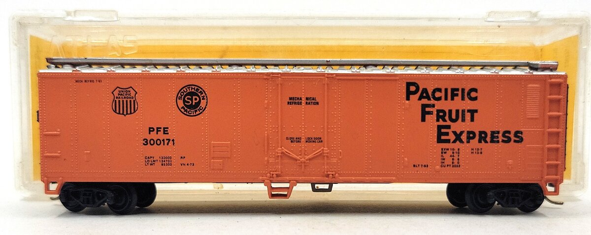 Atlas 3661 N Scale 50' Pacific Fruit Express Mechanical Reefer #300171 LN/Box
