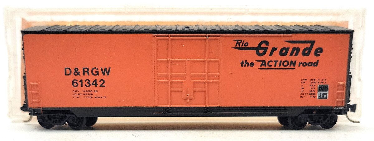 Roundhouse 8204 N Scale D&RGW High Cube Single Door Boxcar #61342 LN/Box