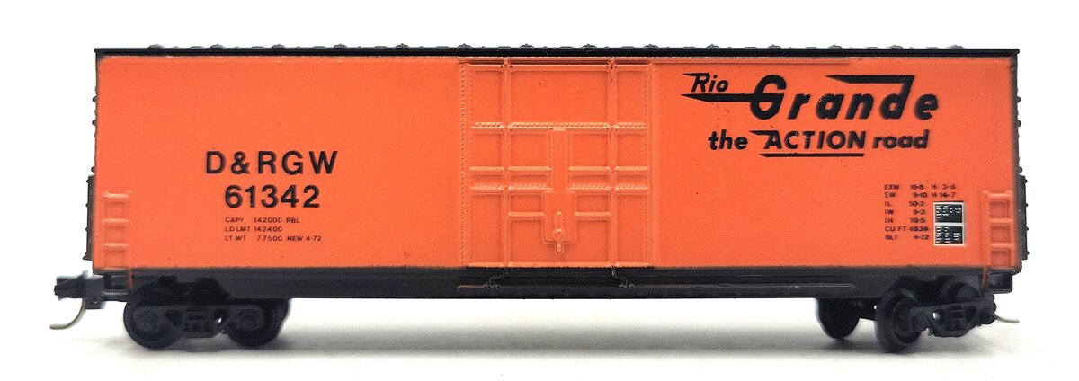 Roundhouse 8204 N Scale D&RGW High Cube Single Door Boxcar #61342 LN/Box
