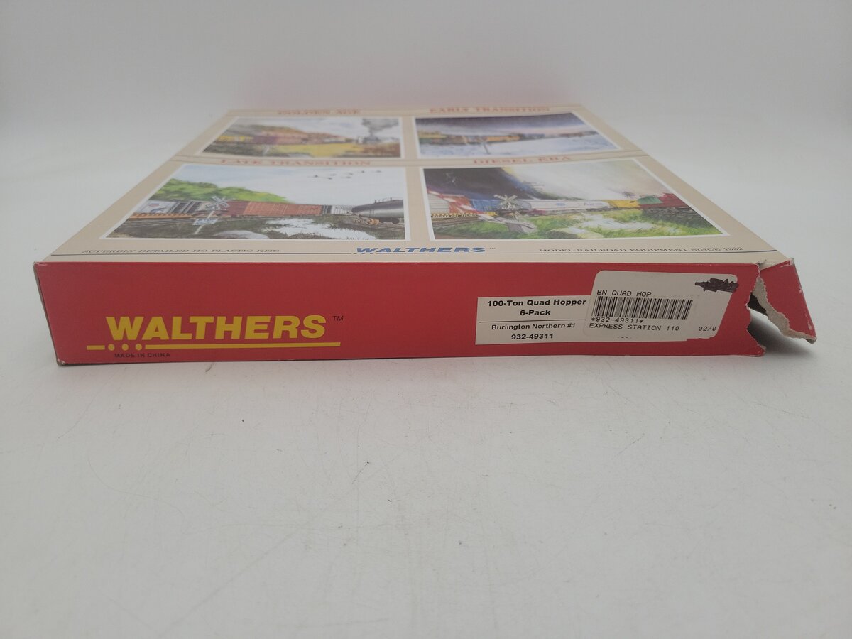Walthers 932-49311 HO Scale Burlington Northern Quad Hopper Kit (Pack of 6) LN/Box