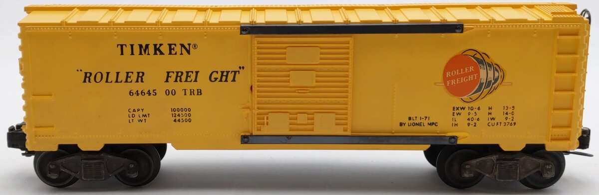 Lionel 6464-500 O Gauge MPC Timken Boxcar EX/Box