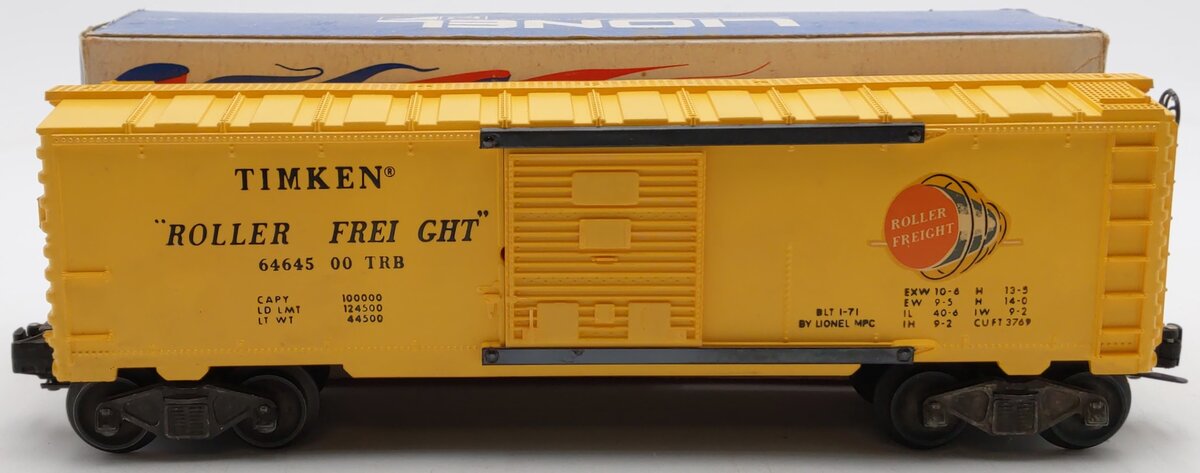 Lionel 6464-500 O Gauge MPC Timken Boxcar EX/Box
