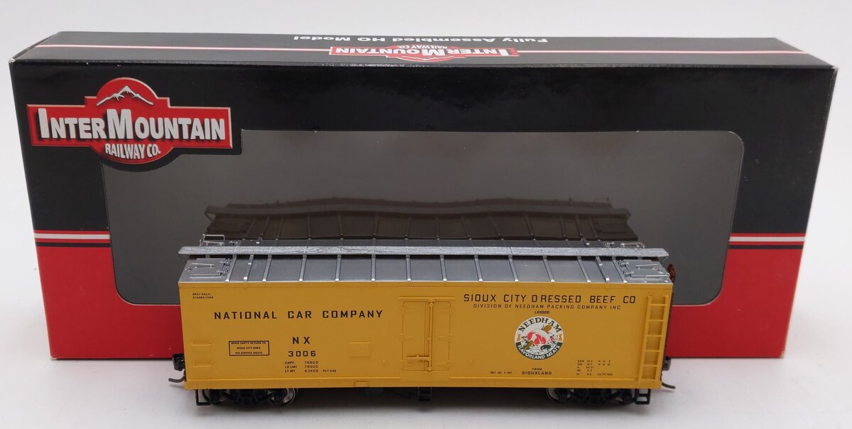 InterMountain 47730-01 HO Scale Sioux City Dressed Beef Wood Reefer Car #3006 VG/Box