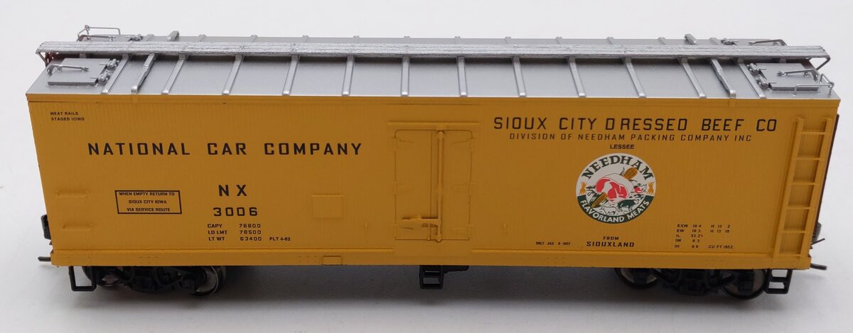 InterMountain 47730-01 HO Scale Sioux City Dressed Beef Wood Reefer Car #3006 VG/Box