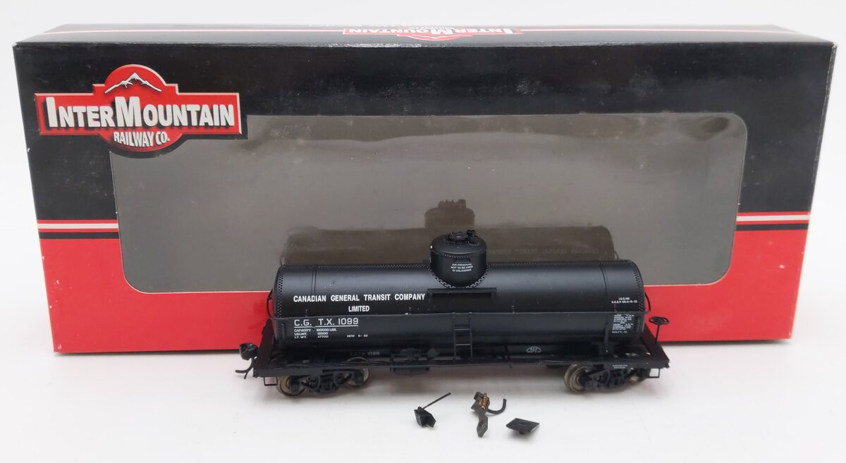 InterMountain 46211-18 HO CGTX Type 27 Riveted 10,000 Gallon Tank Car #1099 VG/Box