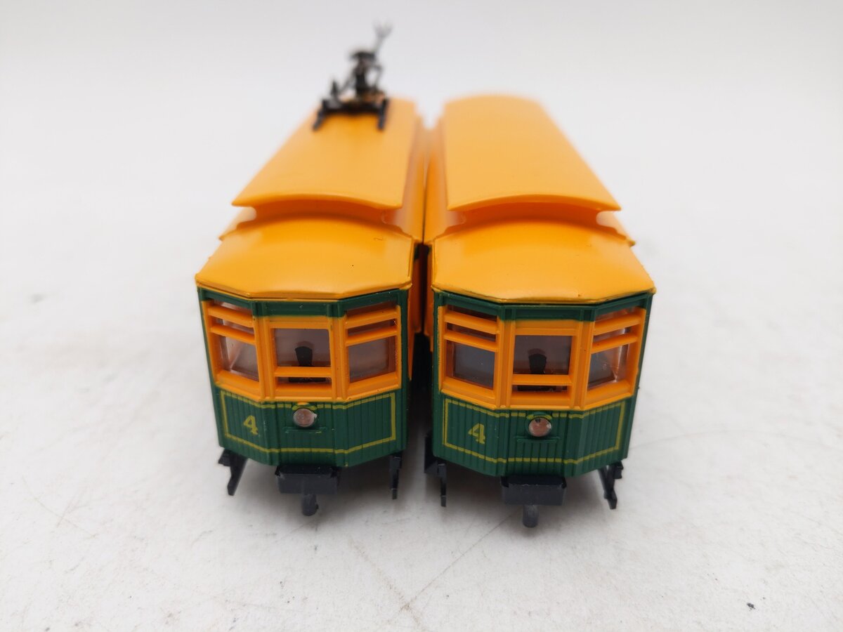 Mehano 9381 HO P.T.C. Trolley Cars/Brill Trolley & Dummy EX/Box