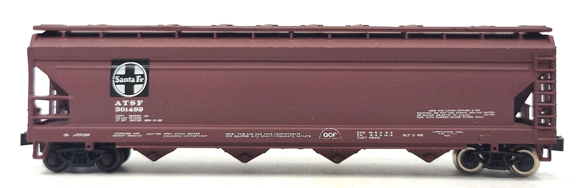 Bachmann 73661 N Scale Atchison Topeka Santa Fe 56' Center Flow Hopper #301489 EX