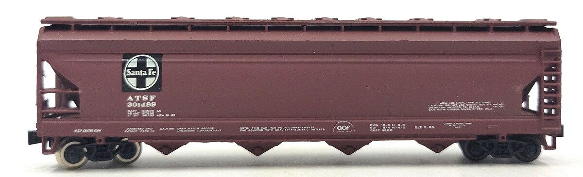 Bachmann 73661 N Scale Atchison Topeka Santa Fe 56' Center Flow Hopper #301489 EX