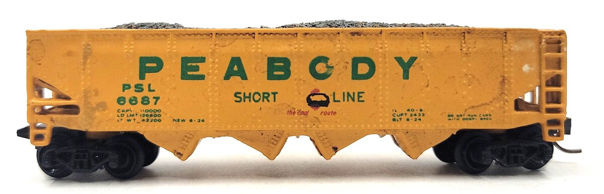 Bachmann 73354 N Scale Peabody Coal Company 40' Quad Hopper #6687 EX
