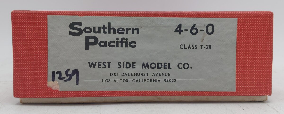 Westside Model Co. HO Scale Brass SP Class T-28 4-6-0 Steam Locomotive & Tender/Box