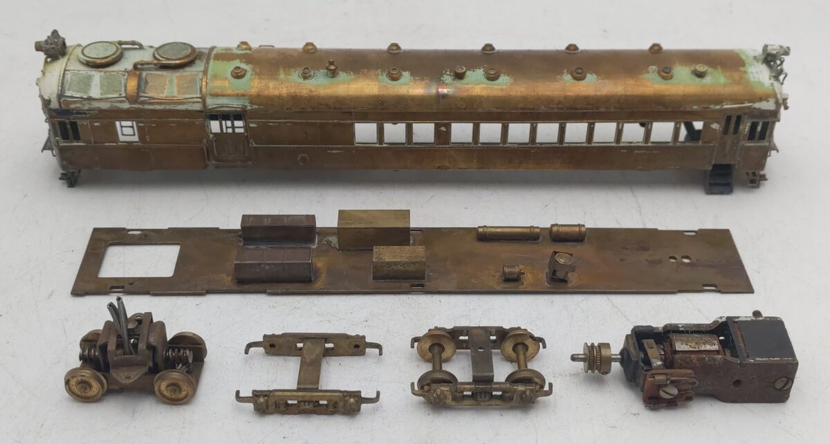 HO Scale BRASS Gas-Electric Locomotive - Unpainted