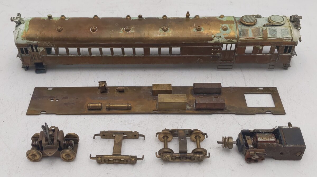 HO Scale BRASS Gas-Electric Locomotive - Unpainted