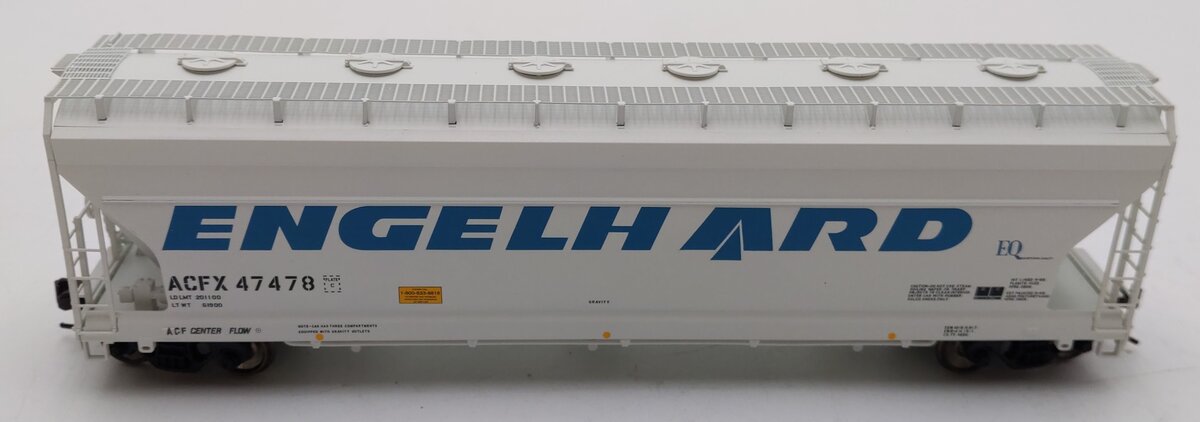 Atlas 1405-1 HO Scale Engelhard ACF 3-Bay Centerflow Hopper Car #47478 LN/Box