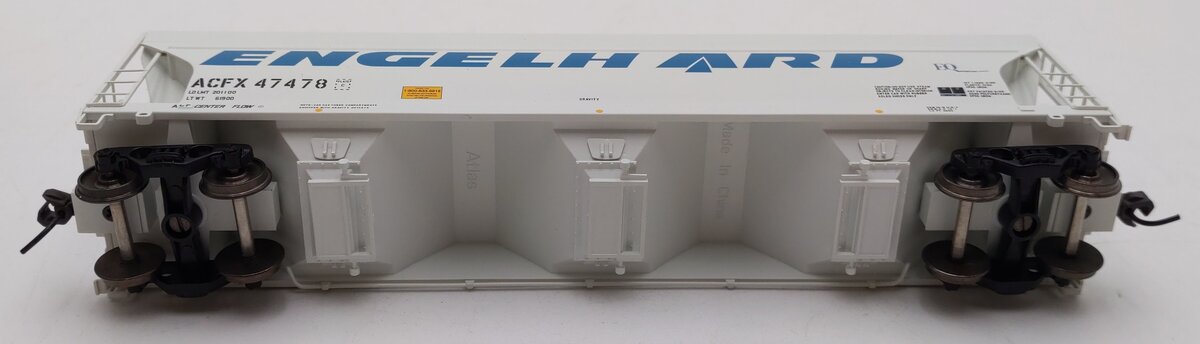 Atlas 1405-1 HO Scale Engelhard ACF 3-Bay Centerflow Hopper Car #47478 LN/Box