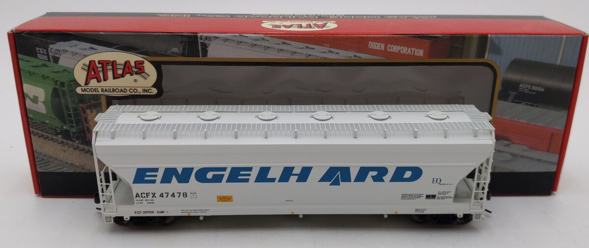 Atlas 1405-1 HO Scale Engelhard ACF 3-Bay Centerflow Hopper Car #47478 LN/Box