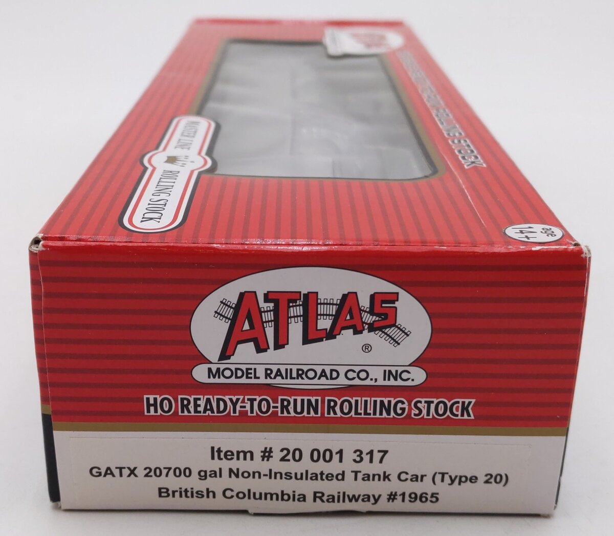 Atlas 20001317 HO GATX British Columbia Railway 20700 Non-Insulated Tank #1965 MT/Box