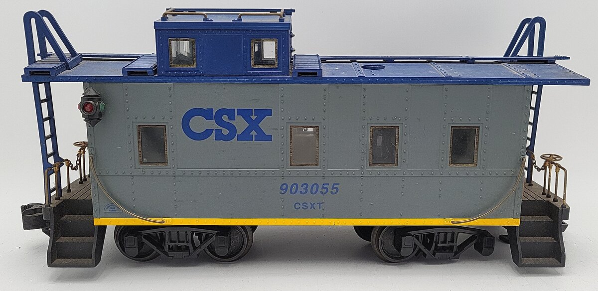 Aristo-Craft 42129 G Gauge CSX Steel/Long Caboose #903055 (Metal Wheels) VG/Box