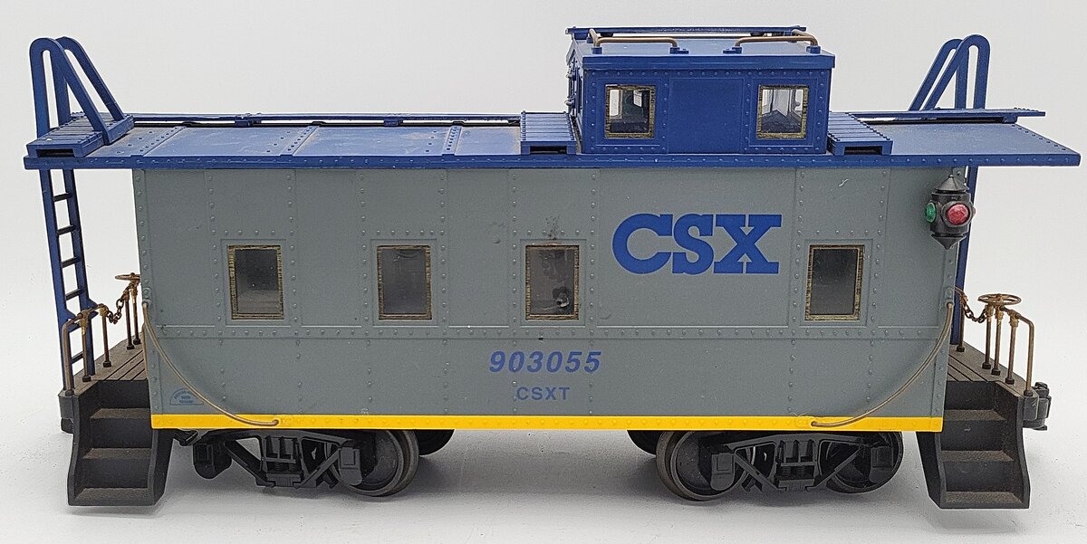 Aristo-Craft 42129 G Gauge CSX Steel/Long Caboose #903055 (Metal Wheels) VG/Box